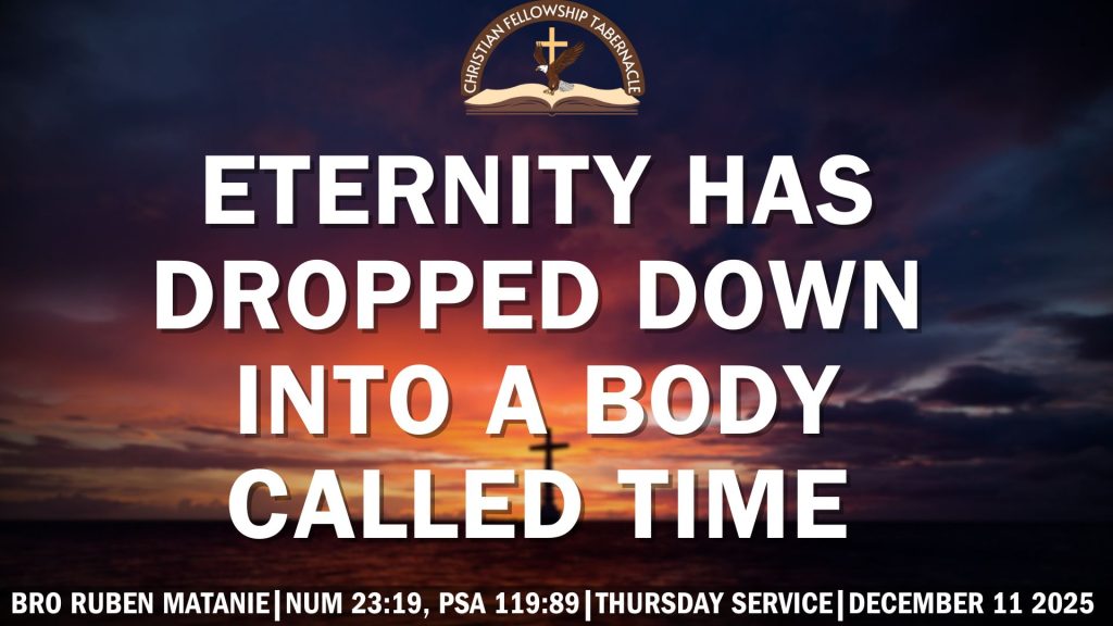 Eternity Has Dropped Down In a Body Called Time
